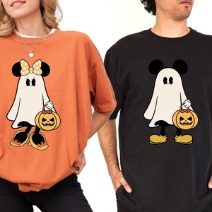 Comfort Colors Disneyland Halloween Shirt,Mickey Halloween Shirt,Minnie Halloween Shirt,Mickey Ghost Shirt,Minnie Ghost,Disney Halloween