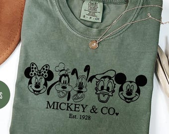 Comfort Colors Vintage Mickey & Co 1928 Shirt,Retro Vintage Disney Shirt,Disneyland Shirt,Disneyworld Shirt,Disney Family Matching Shirt