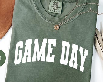 Comfort Colors Checkered Football Game Day Shirt - Women's Tee