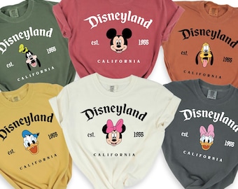 Comfort Colors Vintage Disneyland Shirt,Mickey and Friends Shirt,Disney Shirt,Disneyland Trip Shirt,Disney Family Matching Shirt,Mickey&Co
