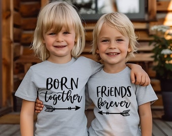 Twins Shirt,Born Together Friends Forever Shirt,Twin Birthday Shirt,Birthday Outfits for Twins,Best Friends Shirts,Twin Birthday Gift