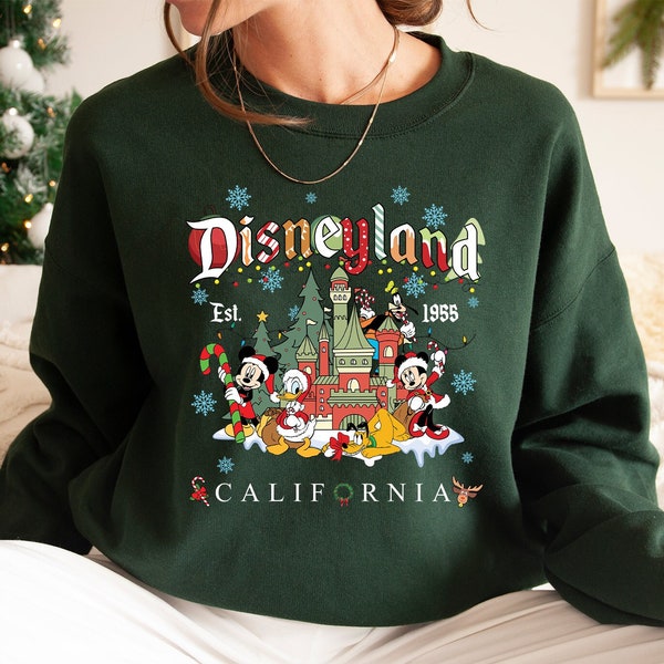 Mickey and Friends Christmas Sweatshirt,Vintage Disneyland Christmas Sweatshirt,Disneyland Sweatshirt,Christmas Family Shirt