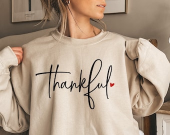 Vintage Thankful Sweatshirt,Thankful Hoodie,Thanksgiving Sweatshirt,Thanksgiving Shirt,Fall Sweatshirt,Thanksgiving Gift,Thankful Crewneck