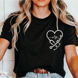 Custom Nurse Shirt,Personalized Shirt,Nurse Graduation Gift,New Nurse Gift,Registered Nurse,Nurse Appreciation,Gift For Nurse,Name shirt