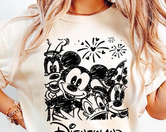 Comfort Colors Vintage Disneyland Shirt,Mickey And Friends Shirt,Disney Trip Shirt,Disneyworld Shirt,Disney Vacation Shirt
