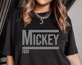 Checkered Mickey Shirt,Checkered Minnie Shirt,Retro Disneyland Shirt,Disney Family Shirt,Vintage Disney Shirt,Retro Disney Shirt,Disneyland