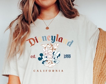 Retro Mickey And Friends Disneyland Est 1955 Shirt,Vintage Disneyland Sweatshirt,Disneyland Shirt,Family Vacation Shirt,Vintage Disney Shirt