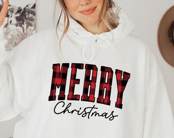 Christmas Hoodie,Merry Christmas Sweatshirt,Christmas Gift for Women,Christmas Crewneck Sweatshirt Hoodie,Holiday Sweater, Christmas Gift