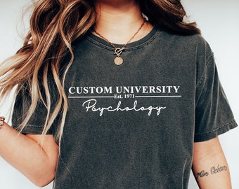 Comfort Colors Custom College Shirt,Custom School Shirt,Personalized School Shirt,Custom University Shirt,Personalized Custom College Shirt