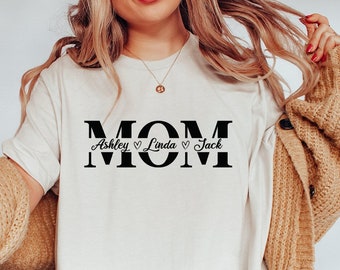 Custom Mama Shirt With Kids Name,Personalized Mom Shirt,Mother's Day Gift,Personalized Name Shirt,New Mom Gift,Gift For Mom,Custom Mom Shirt