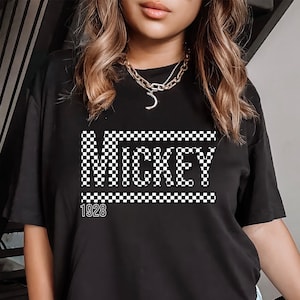 Checkered Mickey Shirt,Checkered Minnie Shirt,Retro Disneyland Shirt,Disney Family Shirt,Vintage Disney Shirt,Retro Disney Shirt,Disneyland