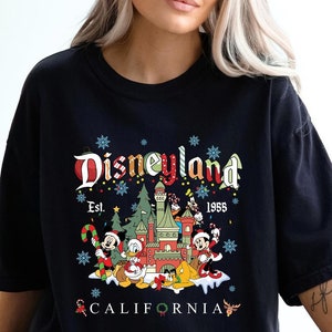 Comfort Colors Mickey and Friends Christmas Shirt,Vintage Disneyland Christmas Shirt,Disneyland Shirt,Christmas Family Shirt,Christmas Gift
