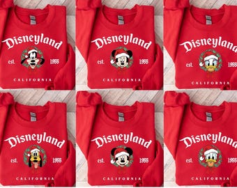 Disneyland Christmas Sweatshirt: Vintage Mickey and Friends Family Sweater
