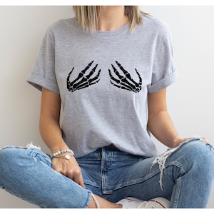 Skeleton Hand Shirt,Hand Bra Shirt,Skeleton Hand Bra Shirt,Funny Halloween Shirt,Halloween Party Shirt,Halloween Shirt,Funny Halloween Gift bild 3
