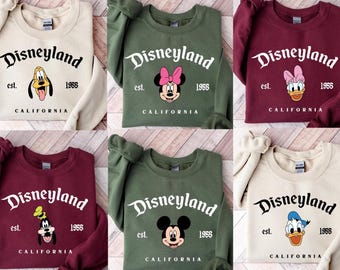 Vintage Disneyland Sweatshirt,Mickey and Friends Sweatshirt,Disney Sweater,Disney Trip,Disneyland Family Matching,Disneyland Family Vacation