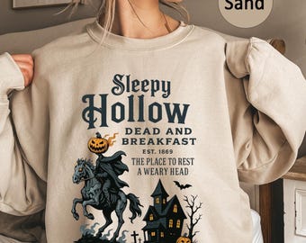 Vintage Halloween Scary Sweatshirt,Hollow Sweatshirt,Headless Horseman Sweatshirt,Halloween Horror Sweatshirt,Horseman Sweatshirt