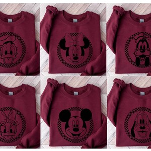 Vintage Disneyland Sweatshirt,Mickey and Friends Sweatshirt,Disney Sweatshirt,Disneyland Trip Sweatshirt,Disney Family Matching Sweatshirt image 4