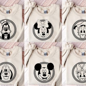 Vintage Disneyland Sweatshirt,Mickey and Friends Sweatshirt,Disney Sweatshirt,Disneyland Trip Sweatshirt,Disney Family Matching Sweatshirt image 2