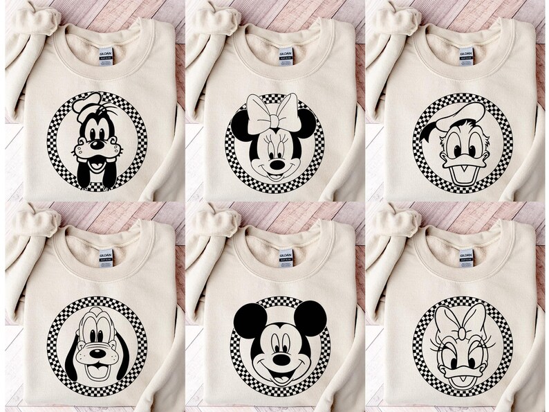 Vintage Disneyland Sweatshirt,Mickey and Friends Sweatshirt,Disney Sweatshirt,Disneyland Trip Sweatshirt,Disney Family Matching Sweatshirt image 2