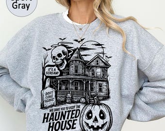 Halloween Haunted House Sweatshirt,Halloween Sweatshirt,Horror Nights Sweatshirt,Halloween Gift,Halloween Nights,Halloween Horror Sweatshirt