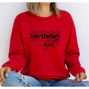 Pattern Print Birthday Women Off Shoulder Sweatshirt