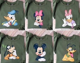 Watercolor Mickey and Friends Sweatshirt,Disneyland Sweatshirt,Disney Sweater,Disney Trip,Disneyland Family Matching,Disney Family Vacation