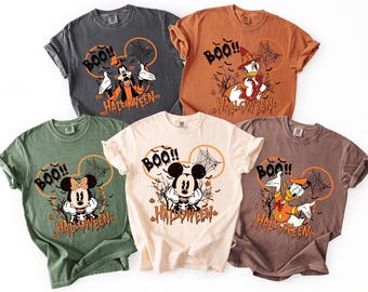 Comfort Colors Vintage Disney Mickey and Friends Characters Halloween Shirt,Disney Halloween Shirt,Disneyland Halloween,Halloween Disney Tee