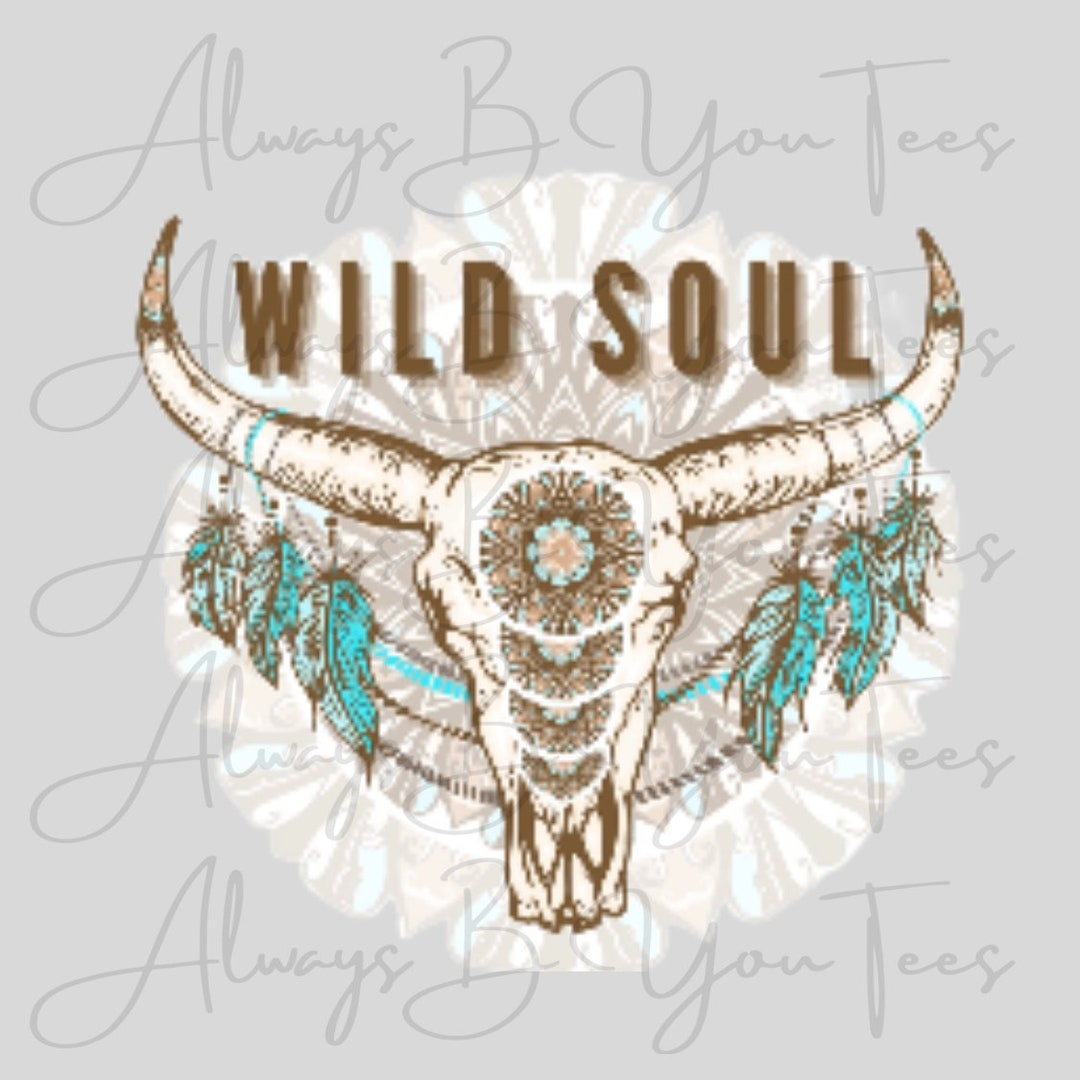 Wild Soul Longhorn Skull DTF Transfer - Etsy
