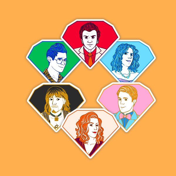 The Righteous Gemstones Handmade Stickers Decals - HBO Danny McBride - Jesse Judy Kelvin Amber Gemstone, Keefe Chambers, BJ Barnes