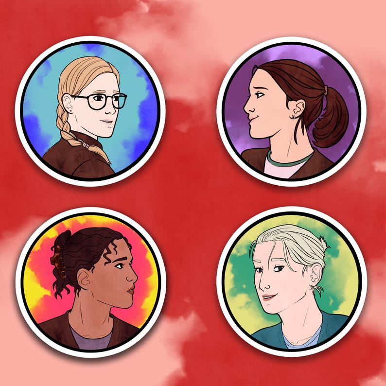 The Pitt Stickers – Doctor Robby, Jack Abbot, Dennis Whitaker, Frank Langdon, Trinity Santos, Samira Mohan, Mel King, Dana Evans image 2