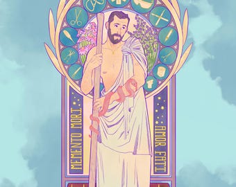 Doctor Robby Robinavitch as Asclepius Sticker, Bookmark & Art Print (4x5 or 8x10)