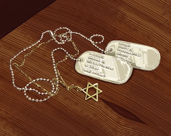 The Pitt Art Print – Jack Abbot Dog Tags and Robby Robinavitch, Star of David Necklace (4x5 or 8x10)