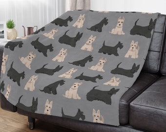 Scottish Terrier Throw Blanket Scottie Blanket Home Decor Scotland Mom Gift Dog Blanket for Dogs Etsy