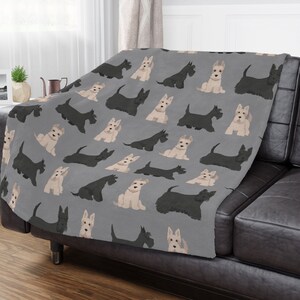 Scottie dog fleece blanket discount