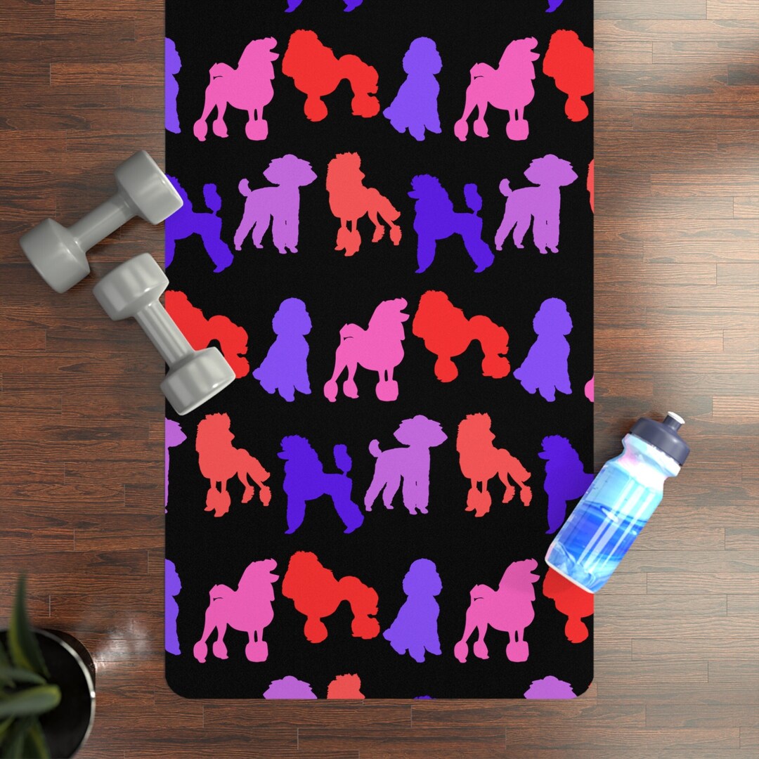 Pink Poodle Yoga Mat Dog Workout Gift Poodle Mom Present Etsy