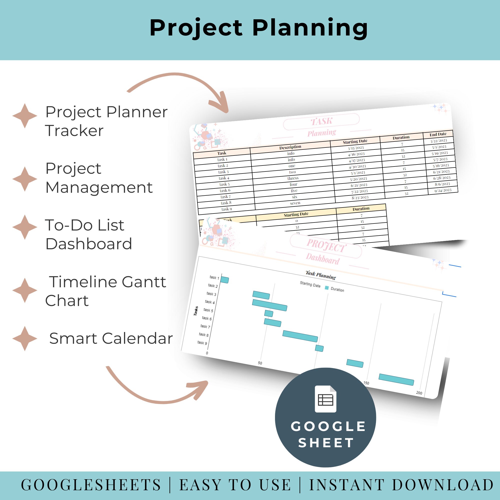 Project Planner Template Google Sheets Tracker Project Managementto Do ...
