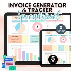 Automated Invoice Tracker: Google Sheets Template for Small Business (Digital Download)