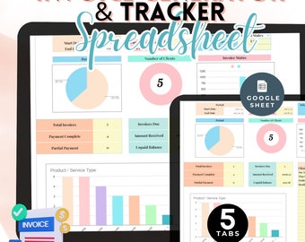 Google Sheets Invoice Tracker Template Automated Invoice Google Sheets Invoice Template For Small Business Google Sheets Small Business