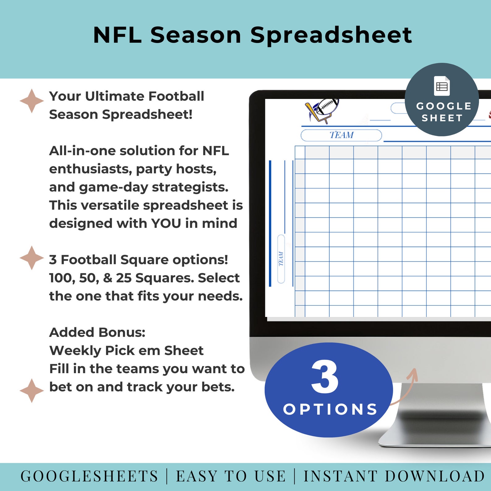 Printable 100 Square Football Pool Template 100 Square Football Pool