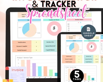 Automated Invoice Tracker: Google Sheets Template (Digital Download)
