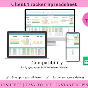 Google Sheets Project Management Dashboard: Client & Task Tracker ...