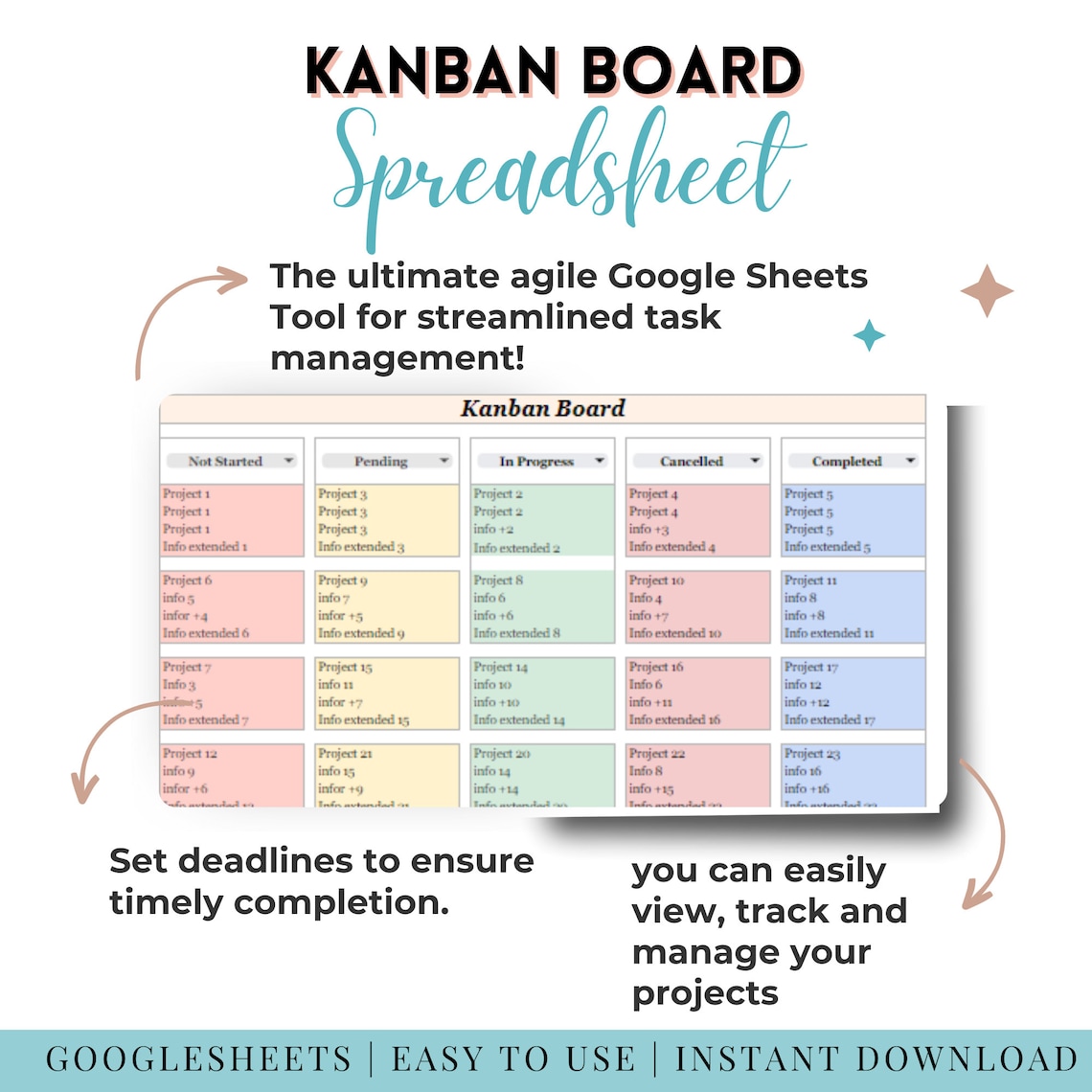 Google Sheets Kanban Board Template Progress Dashboard Kanban in Google Google Sheets Kanban Board Template Progress Dashboard Kanban in Google