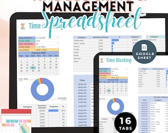 Time Blocking Planner Spreadsheet Time Boxing Daily Schedule Effortless System Management Workbook Worksheet To Do List Template Office Task
