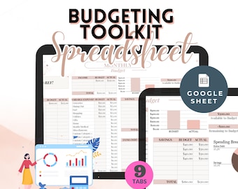 Monthly Budget Spreadsheet: Family Finance Planner (Digital Download)
