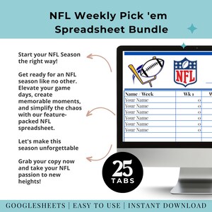 Football Weekly Pick'em Pool With Points Printable Sheet Pro Football ...