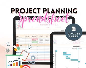 Project Plan Template: Google Sheets Project Tracker (Digital Download)