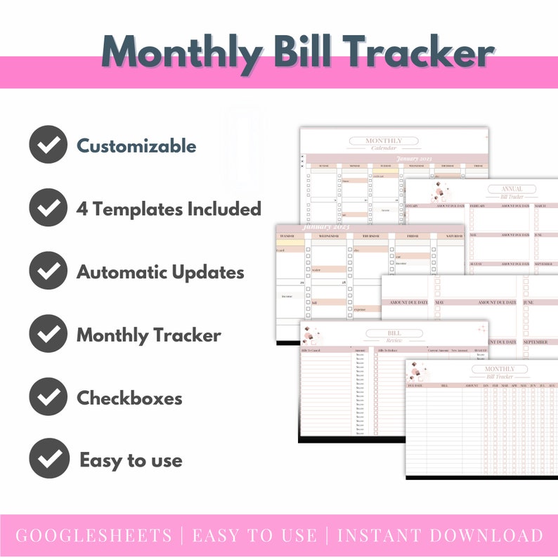 Weekly Bill Pay Template Utility Bill Template Bill Management Template ...