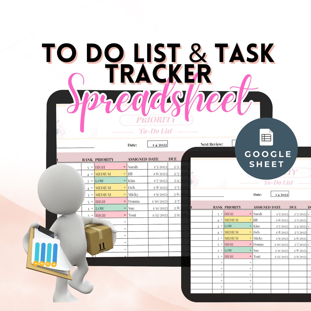 To Do List Google Sheets Printable Spreadsheet ADHD and Kids Digital ...