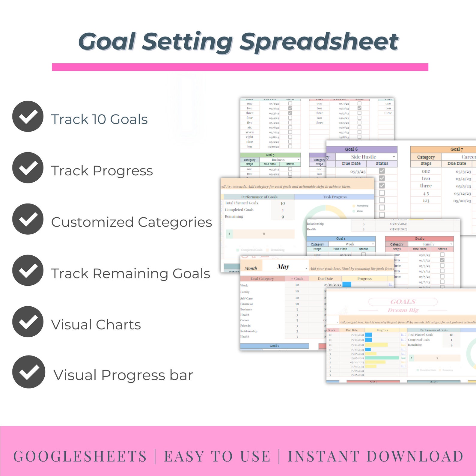 Google Sheets Savings Goal Template Smart Goals Examples Goal Setting Google Sheets Savings Goal Template Smart Goals Examples Goal Setting