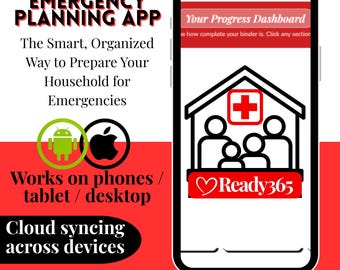 Family Emergency Planning Interactive Web app Checklist Safety Just In Case Of Evacuation Disaster Prepared Printable End of Life Contact
